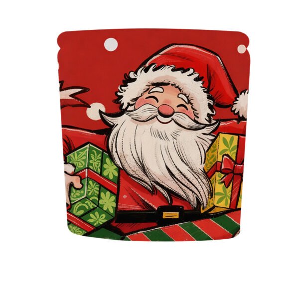 Plush Christmas chair cover with Santa Claus; Polyester snowman chair slipcover