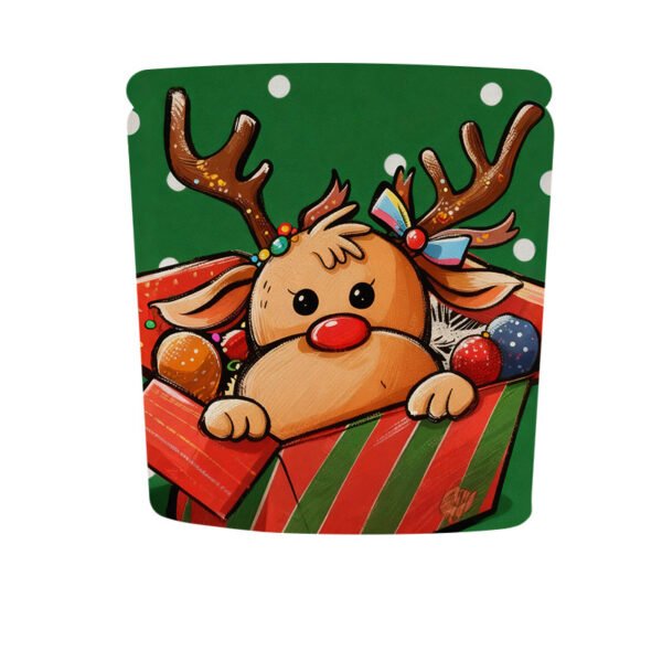 Plush Christmas chair cover with Santa Claus; Polyester snowman chair slipcover