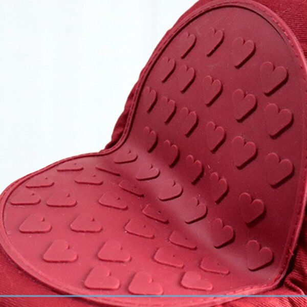 Red Cotton Microwave Oven Mitts