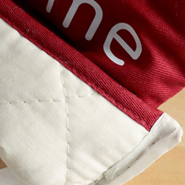 Red Cotton Microwave Oven Mitts