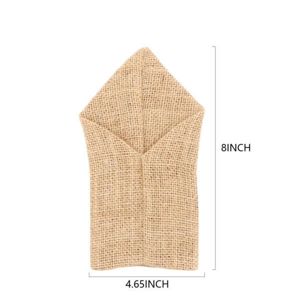 Burlap Utensil Holder Pouch – Triangle Style
