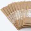 Lace design burlap utensil holder pouch for weddings and formal events