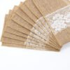 Burlap Utensil Holder Pouch – Lace Design