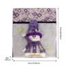 Purple sequin Christmas chair cover with Santa; Sparkling holiday chair slipcover