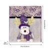 Purple sequin Christmas chair cover with Santa; Sparkling holiday chair slipcover