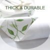 Rectangular green leaf vinyl tablecloth custom size wholesale Green leaf vinyl tablecloth waterproof wipeable with flannel backing
