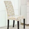 white gold foil christmas chair covers with stockings (3) White gold foil Christmas chair cover with stockings; Elegant foil-printed Christmas chair slipcover