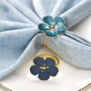 Blue Floral Napkin Ring