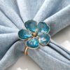 Blue Floral Napkin Ring
