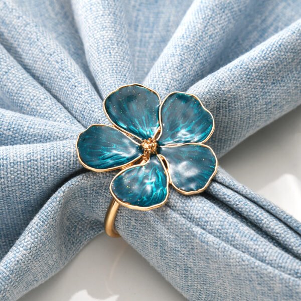 Blue Floral Napkin Ring