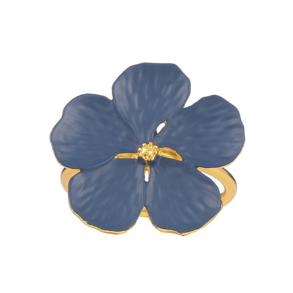 Blue Floral Napkin Ring