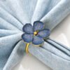 Blue Floral Napkin Ring