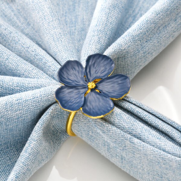 Blue Floral Napkin Ring