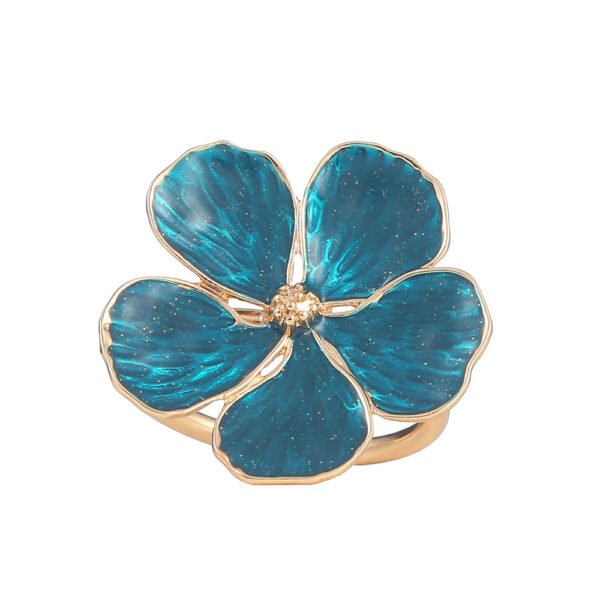Blue Floral Napkin Ring