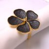 White Flower Napkin Ring Zinc Alloy