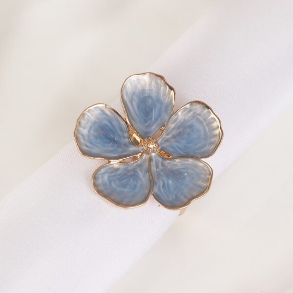 Blue Floral Napkin Ring