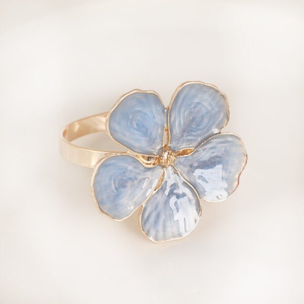 Blue Floral Napkin Ring