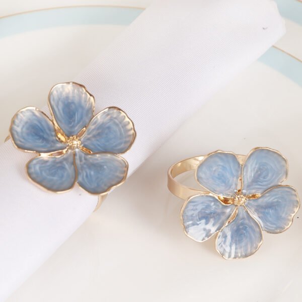 Blue Floral Napkin Ring