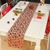 Christmas Reindeer Gold Foil Table Runner (18) Christmas Reindeer Gold Foil Table Runner