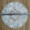 Christmas flower embroidered placemat (5) Round Christmas flower embroidered placemat