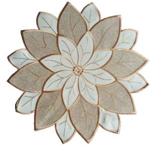 Christmas linen embroidered placemat festive