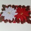 Christmas linen embroidered placemat festive