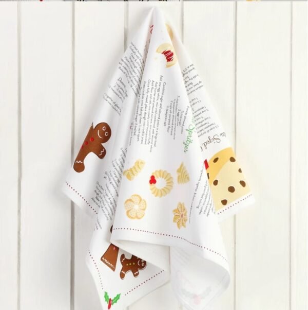 Christmas napkin (7) Cotton Christmas napkin with red and green holiday prints