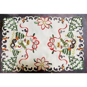 Christmas square embroidered placemat