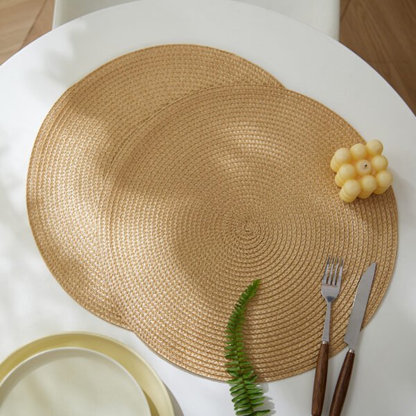 Nordic round PP placemat 38cm beige