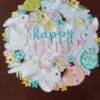 Easter bunny egg embroidered placemat (1) Easter bunny egg embroidered placemat festive round