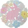 Easter bunny egg embroidered placemat (8) Easter bunny egg embroidered placemat festive round