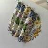Easter butterfly embroidered placemat handmade round