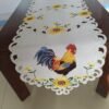 Easter rooster embroidered placemat festive round