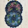 Vintage floral embroidered coaster