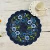 Vintage floral embroidered coaster
