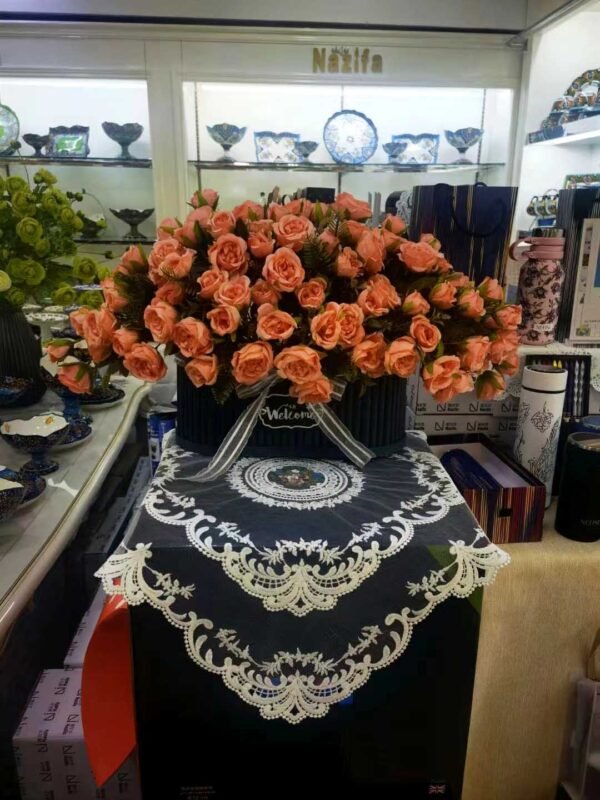 European lace embroidered tablecloth square rectangle floral
