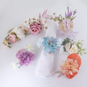 Faux Rose Napkin Ring