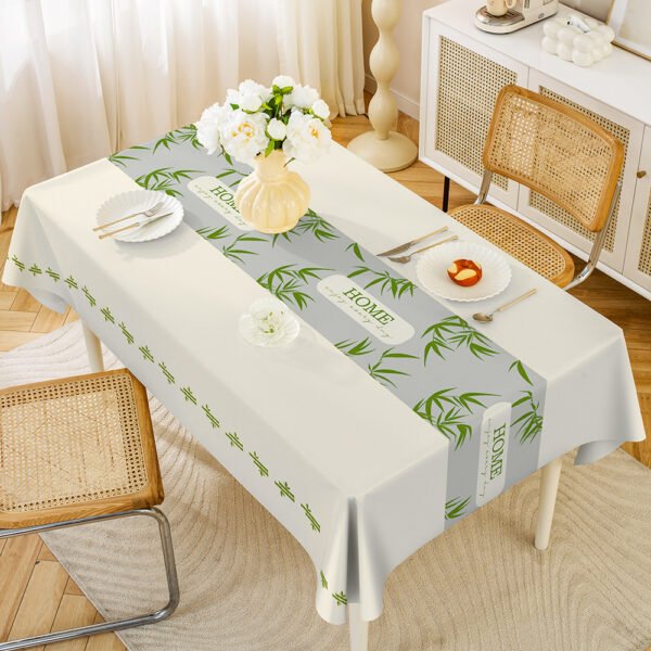 GeoWeave Floral PVC Tablecloth – Beige Green Waterproof Pattern (16) GeoWeave Floral PVC Tablecloth – Beige Green Waterproof Pattern