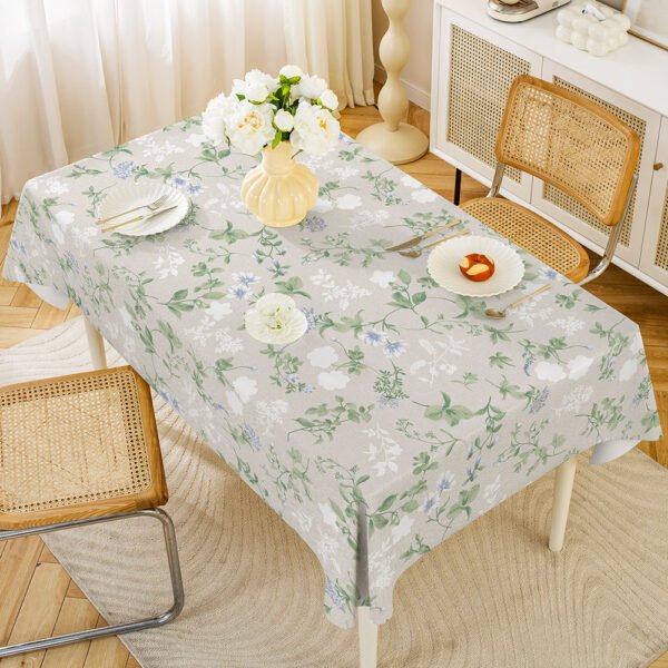 GeoWeave Neutral PVC Tablecloth – Beige Coffee Waterproof Design (2) GeoWeave Neutral PVC Tablecloth – Beige Coffee Waterproof Design