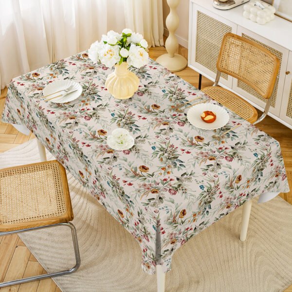 GeoWeave Neutral PVC Tablecloth – Beige Coffee Waterproof Design (5) GeoWeave Neutral PVC Tablecloth – Beige Coffee Waterproof Design