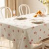 GeoWeave PVC Floral Waterproof Tablecloth – pattern Cherry Breeze / Peach Glow / Bloom Whisper