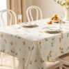 GeoWeave PVC Floral Waterproof Tablecloth – pattern Cherry Breeze / Peach Glow / Bloom Whisper