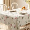 GeoWeave PVC Floral Waterproof Tablecloth – pattern Cherry Breeze / Peach Glow / Bloom Whisper