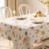 GeoWeave PVC Floral Waterproof Tablecloth – pattern Cherry Breeze / Peach Glow / Bloom Whisper
