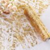 Gold Foil Mesh Table Runner Roll for Wedding Decoration