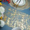 Gold Foil Mesh Table Runner Roll for Wedding Decoration