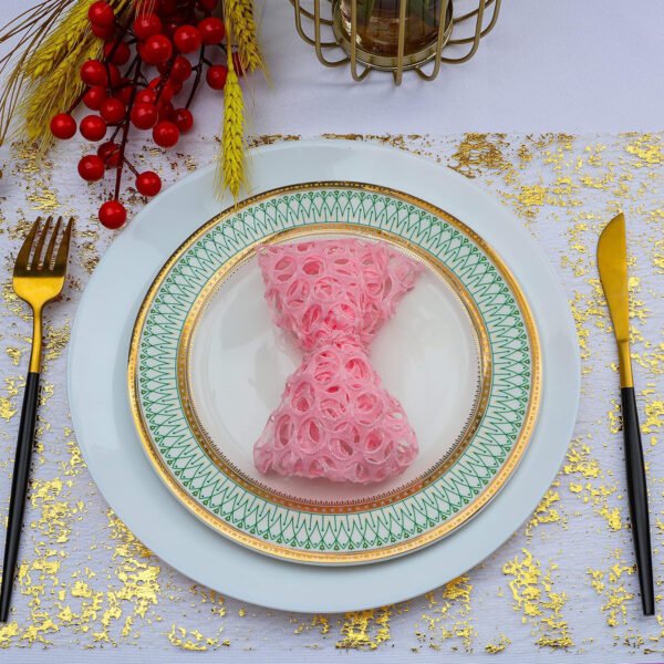 Gold Foil Mesh Table Runner Roll for Wedding Decoration