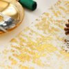 Gold Foil Mesh Table Runner Roll for Wedding Decoration