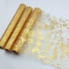 Gold Foil Mesh Table Runner Roll for Wedding Decoration