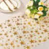 Gold Star Foil Mesh Table Runner